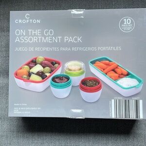 🆕 snack containers 10 piece set for Bento or lunchbox